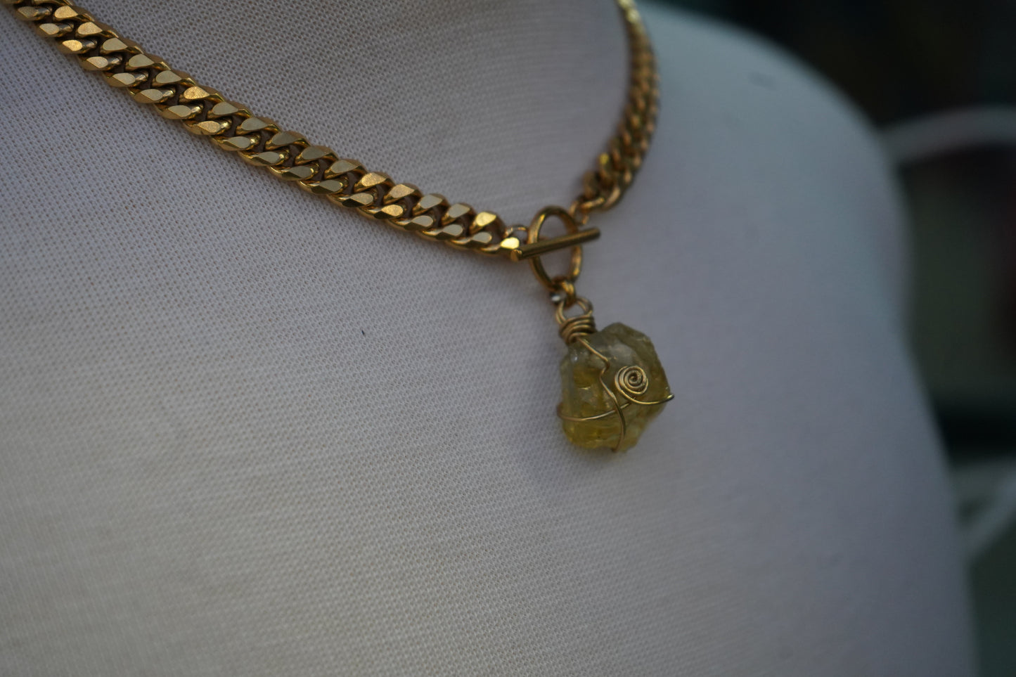 Citrine Toggle Necklace