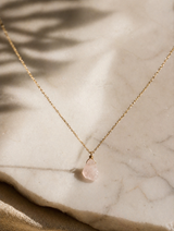 Simple Rose Quartz Necklace — image 2