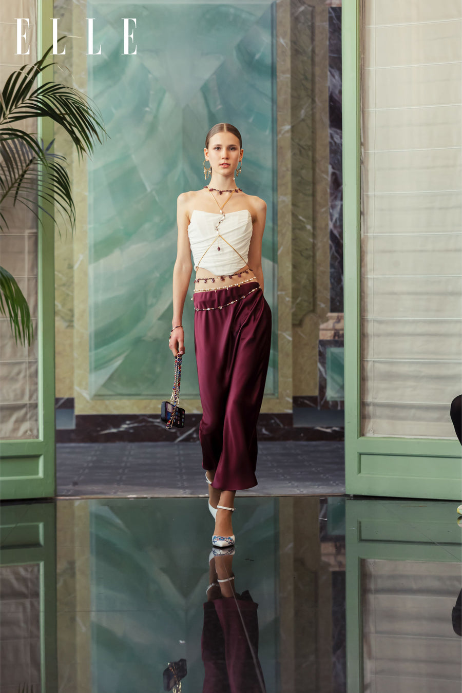 Elira Ruby Waist Chain