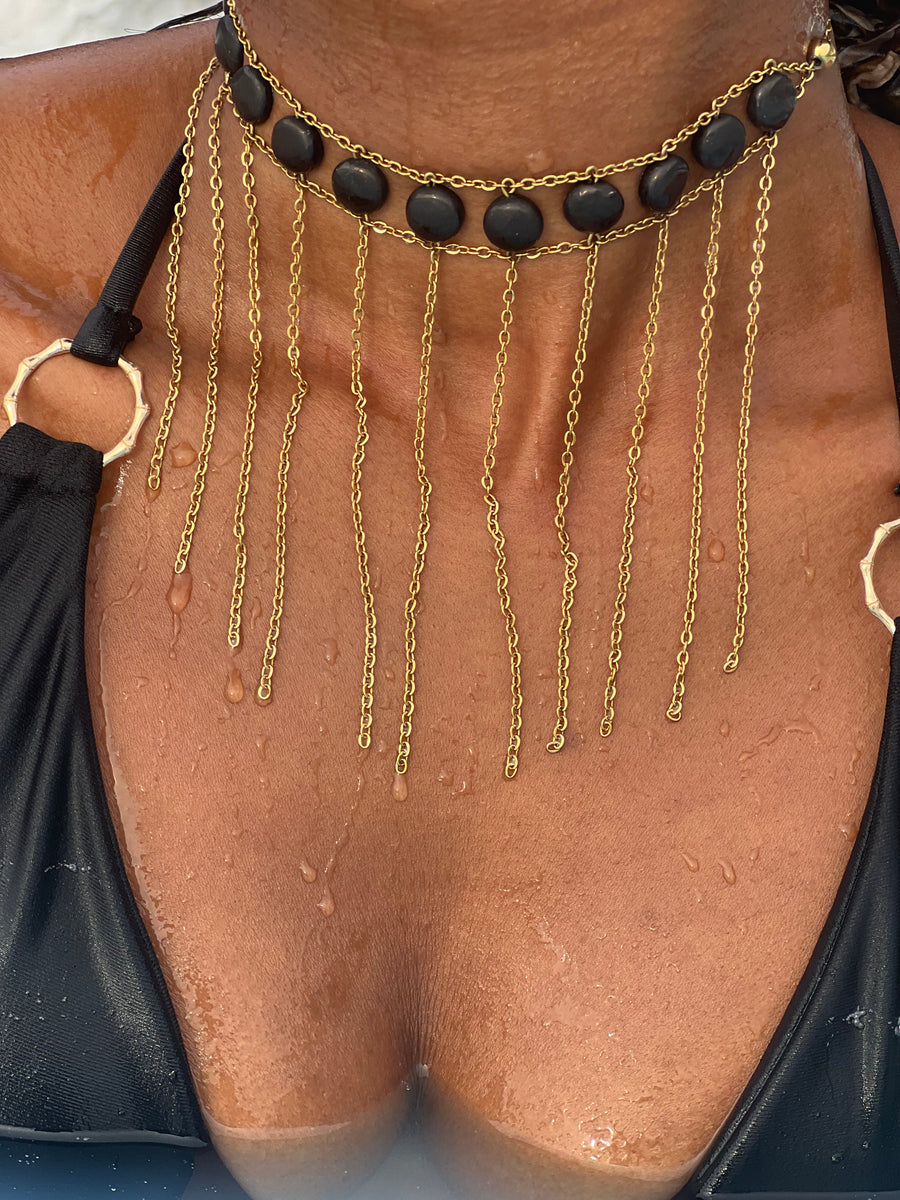 Shungite Waterfall Necklace