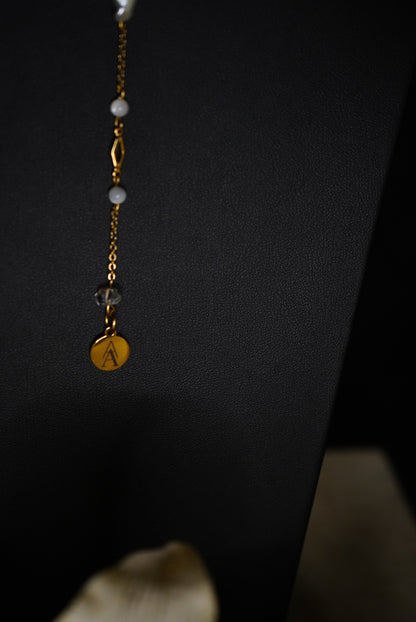 Lustre Diamond Pearl Y-Necklace