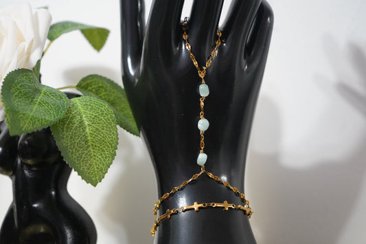 Green Moonstone Hand Chain