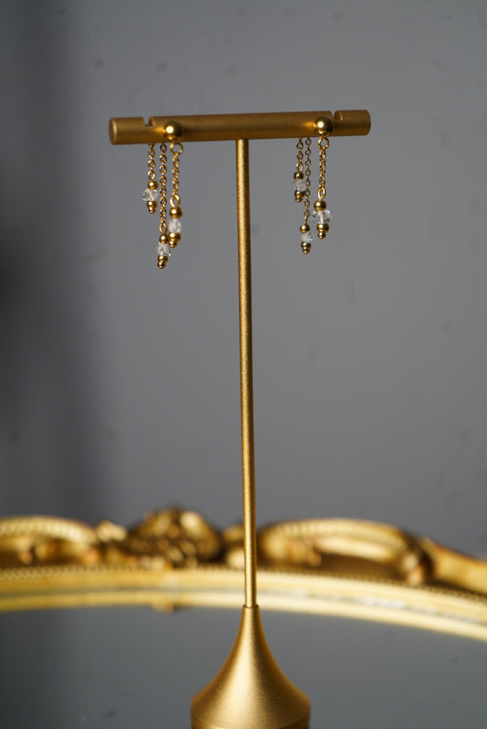 Herkimer Diamond Drape Earrings