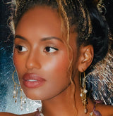 Bellara Herkimer & Pearl Dangle Hoops — image 2