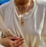 Aqua Lock Toggle Necklace — image 3