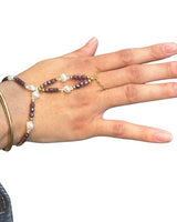 Amara Ruby & Pearl Hand Chain — image 2