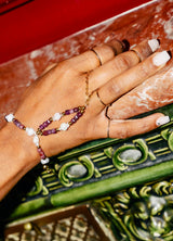 Amara Ruby & Pearl Hand Chain — image 1